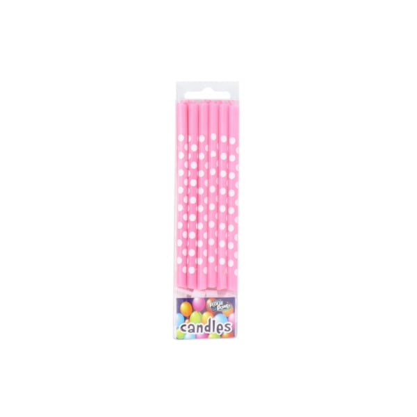 Brunetti Long Candles_Pink Polka Dot copy