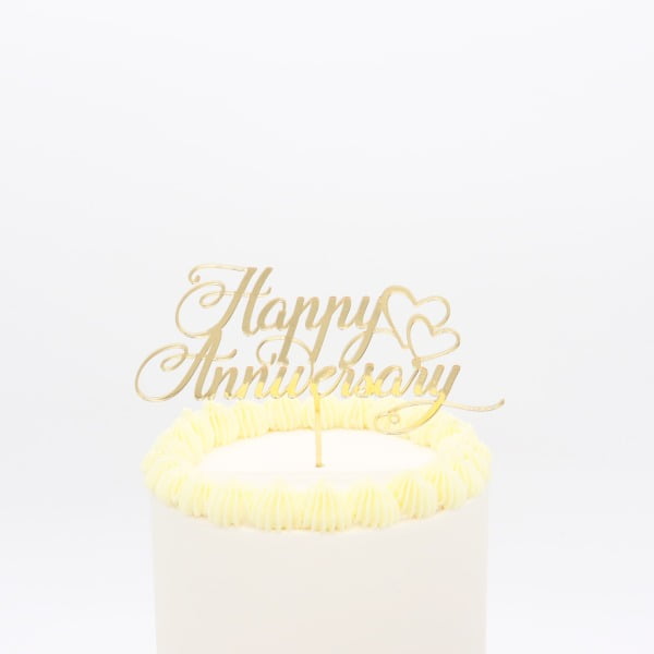 Brunetti Topper_Happy Anniversary Gold